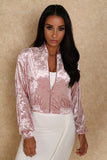 Layla Crushed Velvet Bomber Jacket