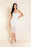 Made for You Nude Rouched Front Midi Dress