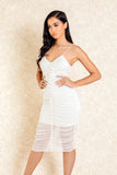 Made for You Nude Rouched Front Midi Dress