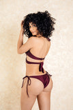 Swim Good Burgundy Tie Front Bikini Set