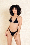 Lima Black Simple Thong Bikini Set