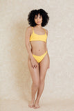 Hendrix Yellow Crop Super Short Bikini Set