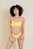 Hendrix Yellow Crop Super Short Bikini Set