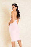 Prana Blush Midi One Shoulder Slit Midi Dress