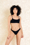 Hendrix Black Crop Super Short Bikini Set