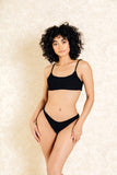 Hendrix Black Crop Super Short Bikini Set