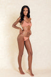 Mei Nude Cross Strap Two Piece Bikini Set
