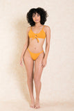 Santorini Nights Mustard Cross Front Bikini Set
