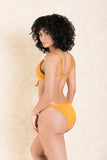 Santorini Nights Mustard Cross Front Bikini Set