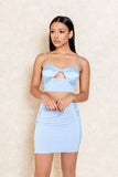 Boy Bye Blue Contrast Mini Skirt Set
