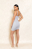 Alessandra Grey Jersey Stretch Corset Dress