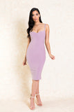 Foolish Love Purple Midi Bodycon Dress