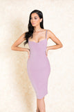 Foolish Love Purple Midi Bodycon Dress